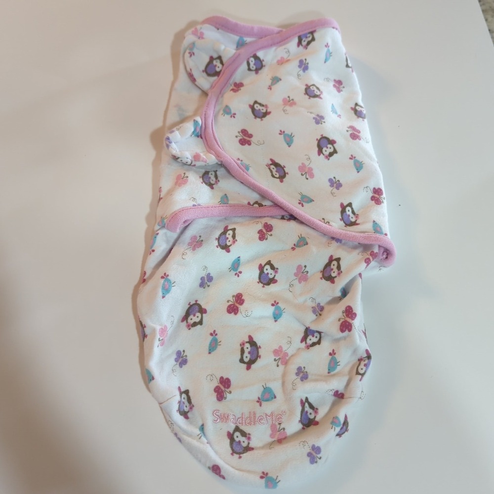 Garanimals SwaddleMe Infant Baby Swaddle Blanket Small/Medium 7–14 lbs Owls &...